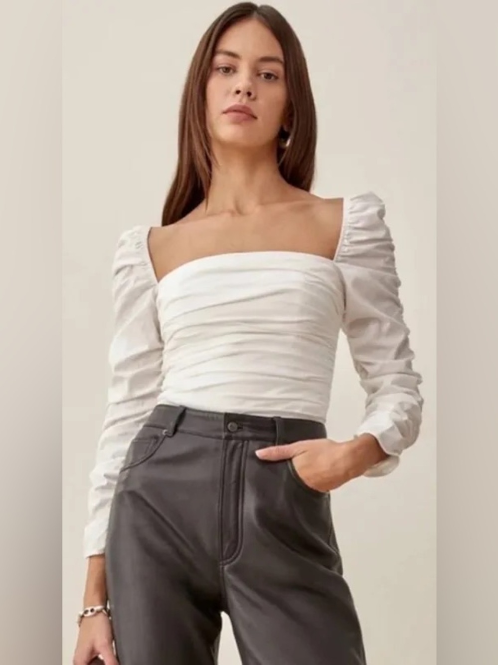 Reformation Joi Top in White